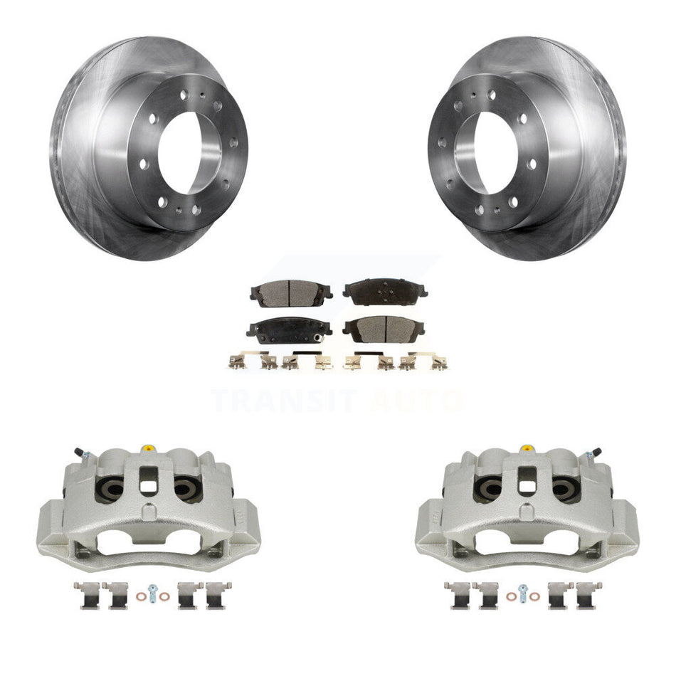 Rear Brake Caliper Rotors Semi-Metallic Pad Kit For Chevrolet Suburban With 8 Lug Wheels KC8-100553P
