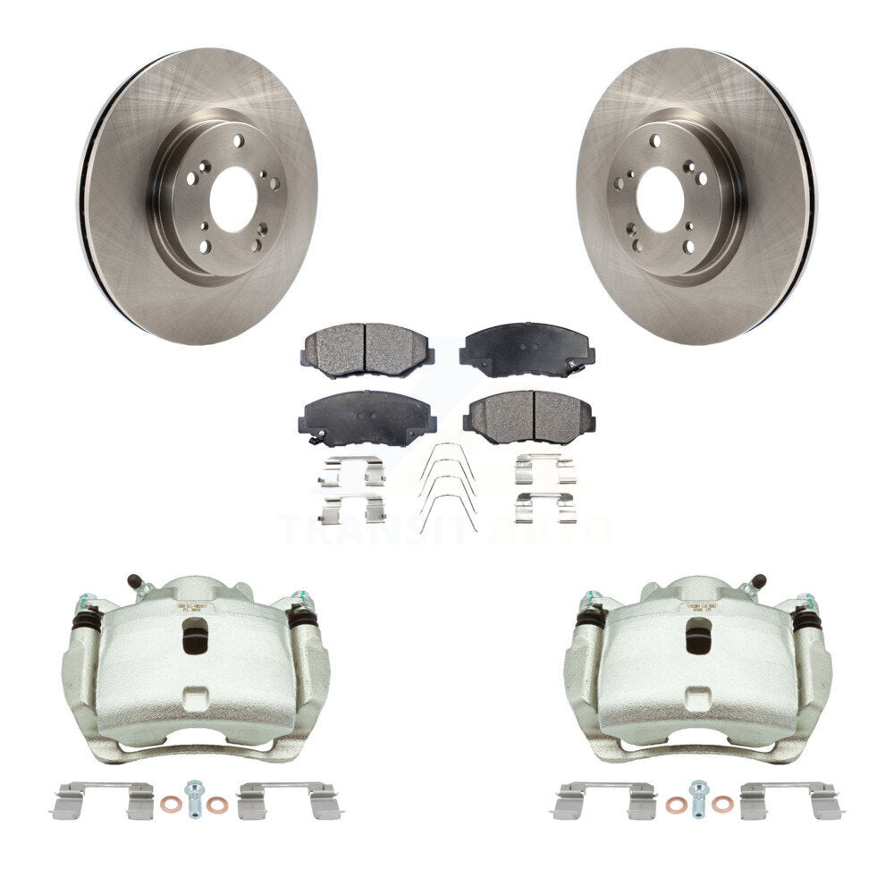 Front Disc Brake Caliper Rotors And Ceramic Pads Kit For 2005-2006 Honda CR-V KC8-100553T