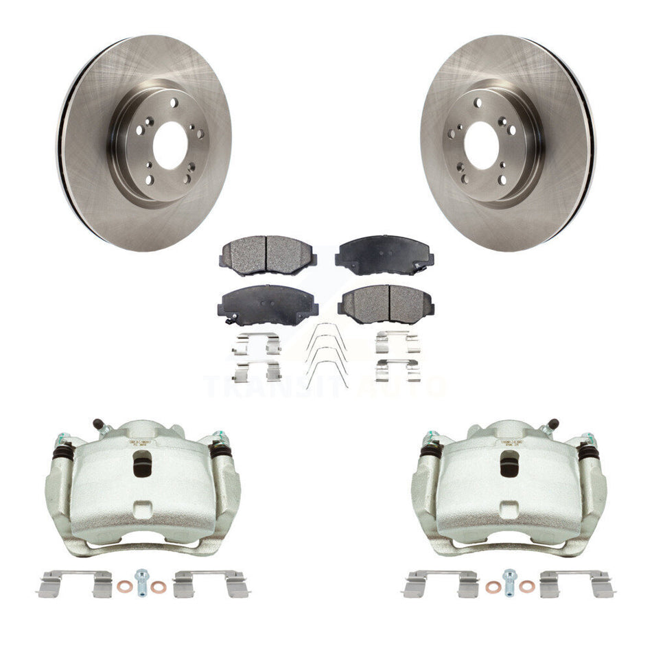 Front Disc Brake Caliper Rotors And Ceramic Pads Kit For 2005-2006 Honda CR-V KC8-100553T