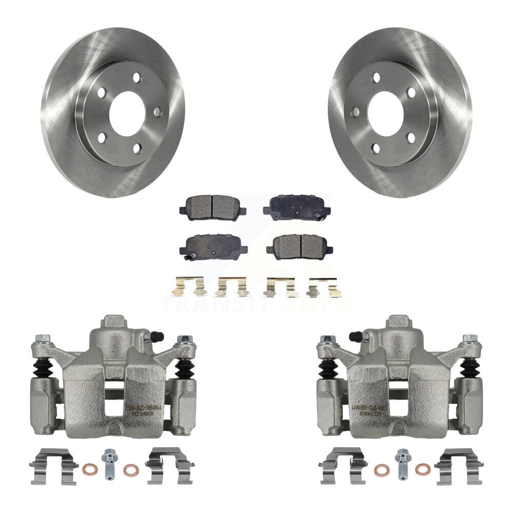 Rear Disc Brake Caliper Rotors And Semi-Metallic Pads Kit For Chevrolet Impala KC8-100556P