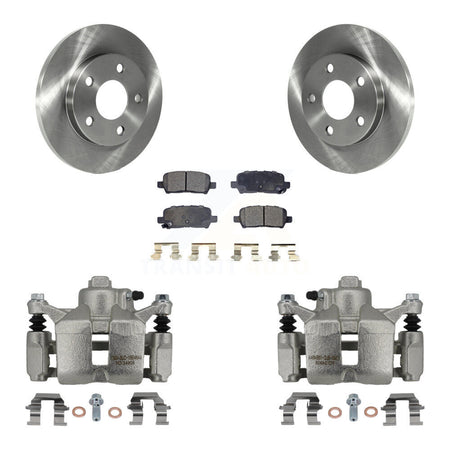 Rear Disc Brake Caliper Rotors And Semi-Metallic Pads Kit For Chevrolet Impala KC8-100556P