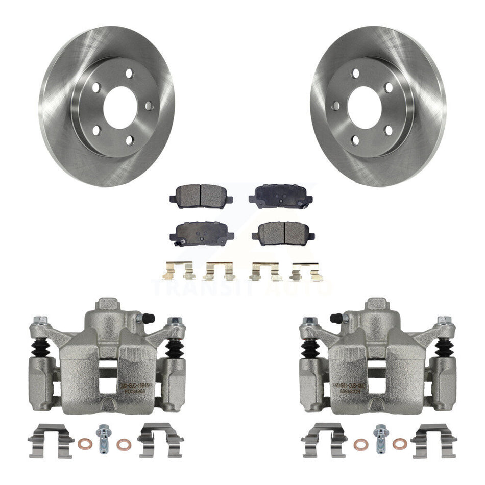 Rear Disc Brake Caliper Rotors And Semi-Metallic Pads Kit For Chevrolet Impala KC8-100556P