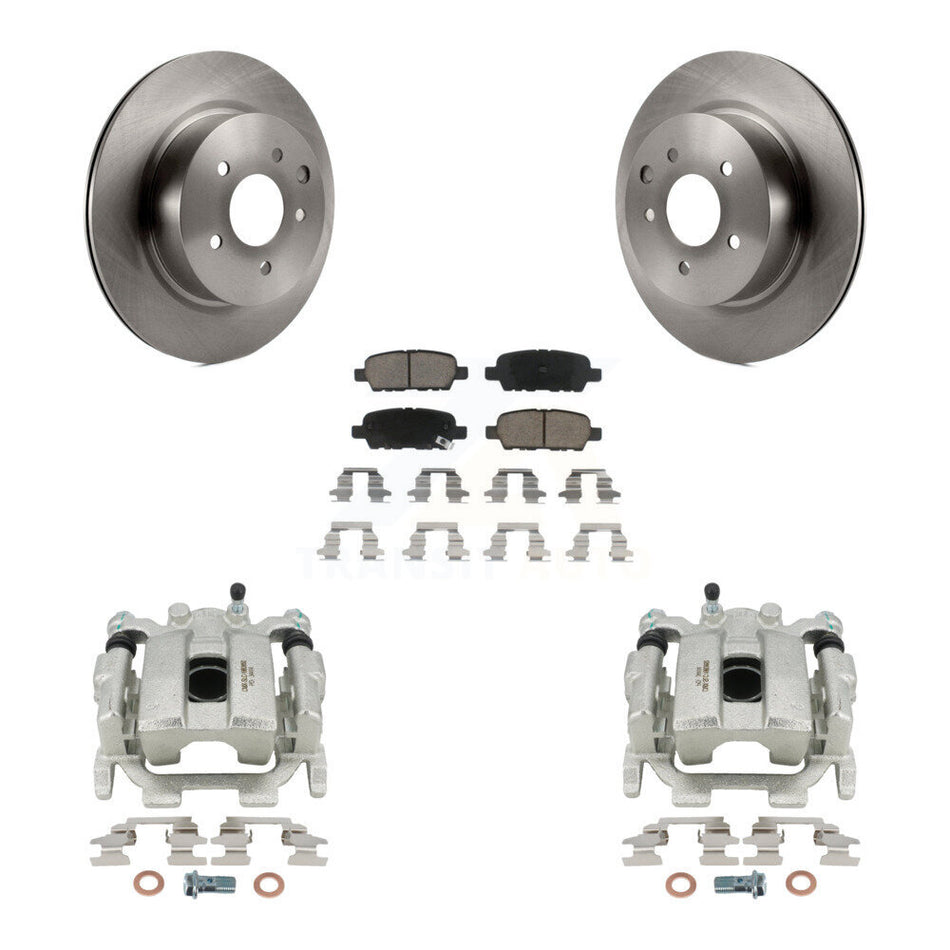 Rear Disc Brake Caliper Rotors And Ceramic Pads Kit For INFINITI QX50 EX35 EX37 KC8-100557C