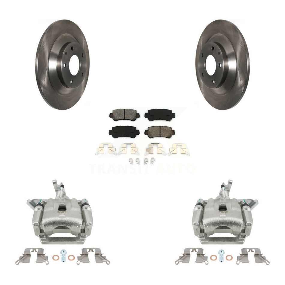 Rear Disc Brake Caliper Rotors And Semi-Metallic Pads Kit For 2013-2015 Mazda CX-5 KC8-100557S