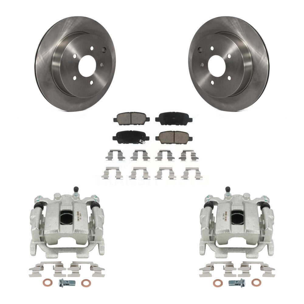 Rear Disc Brake Caliper Rotors And Ceramic Pads Kit For INFINITI FX35 QX70 FX37 KC8-100558C by Transit Auto