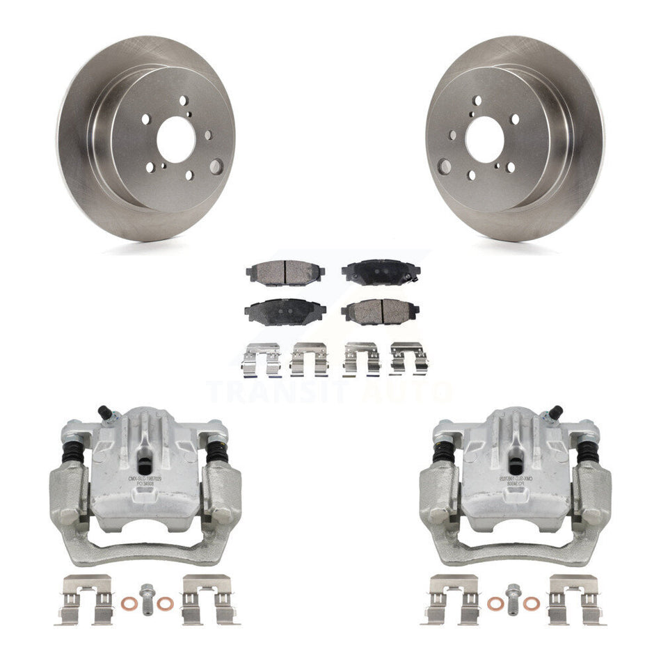 Rear Brake Caliper Rotors Semi-Metallic Pad Kit For Subaru Impreza Forester Crosstrek XV KC8-100558P