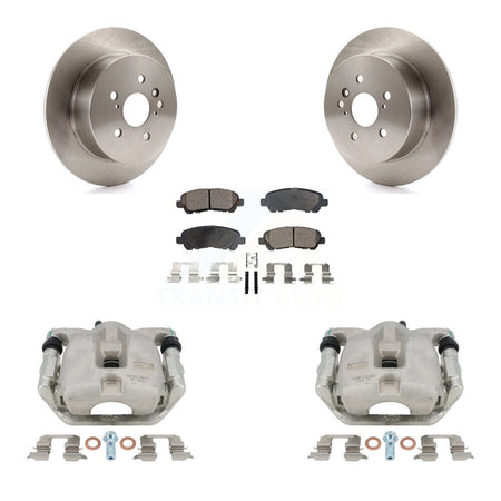 Rear Disc Brake Caliper Rotors And Semi-Metallic Pad Kit For 2008-2013 Toyota Highlander KC8-100560P