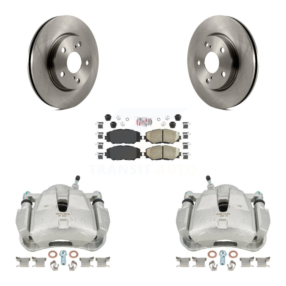 Front Disc Brake Caliper Rotors And Ceramic Pads Kit For 2014-2015 Toyota RAV4 LE With Canada or U.S. Emissions Excluding Vehicles Manufactured In Japan KC8-100561N by Transit Auto