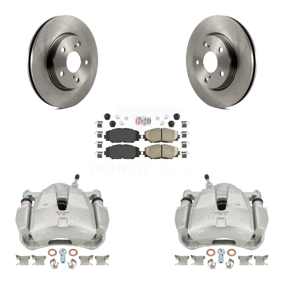 Front Disc Brake Caliper Rotors And Ceramic Pads Kit For 2014-2015 Toyota RAV4 LE With Canada or U.S. Emissions Excluding Vehicles Manufactured In Japan KC8-100561N