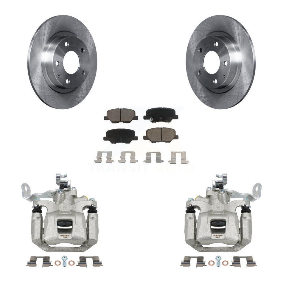 Rear Disc Brake Caliper Rotors And Ceramic Pads Kit For 2014-2015 Mazda 6 KC8-100562C