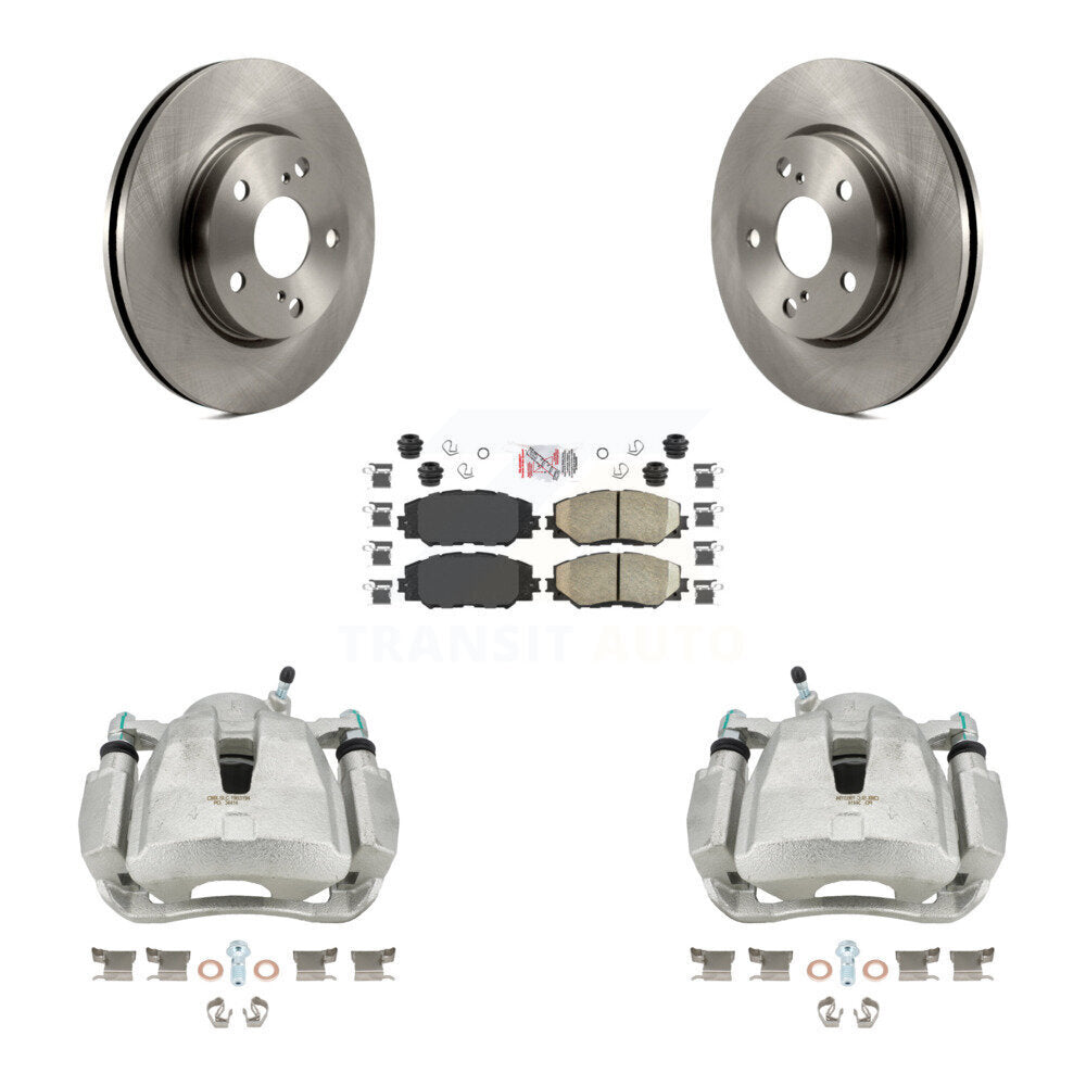 Front Disc Brake Caliper Rotors And Ceramic Pads Kit For 2014-2015 Toyota RAV4 LE With Canada or U.S. Emissions Excluding Vehicles Manufactured In Japan KC8-100562N by Transit Auto