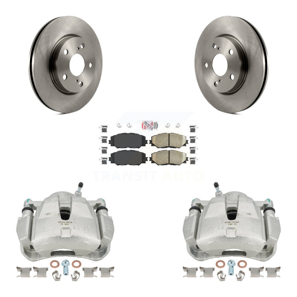 Front Disc Brake Caliper Rotors And Ceramic Pads Kit For 2014-2015 Toyota RAV4 LE With Canada or U.S. Emissions Excluding Vehicles Manufactured In Japan KC8-100563N