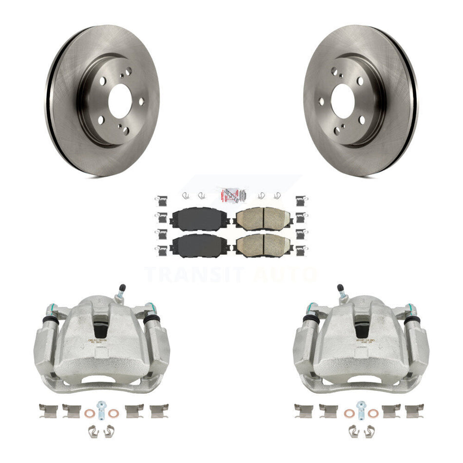 Front Disc Brake Caliper Rotors And Ceramic Pads Kit For 2014-2015 Toyota RAV4 LE With Canada or U.S. Emissions Excluding Vehicles Manufactured In Japan KC8-100564N by Transit Auto