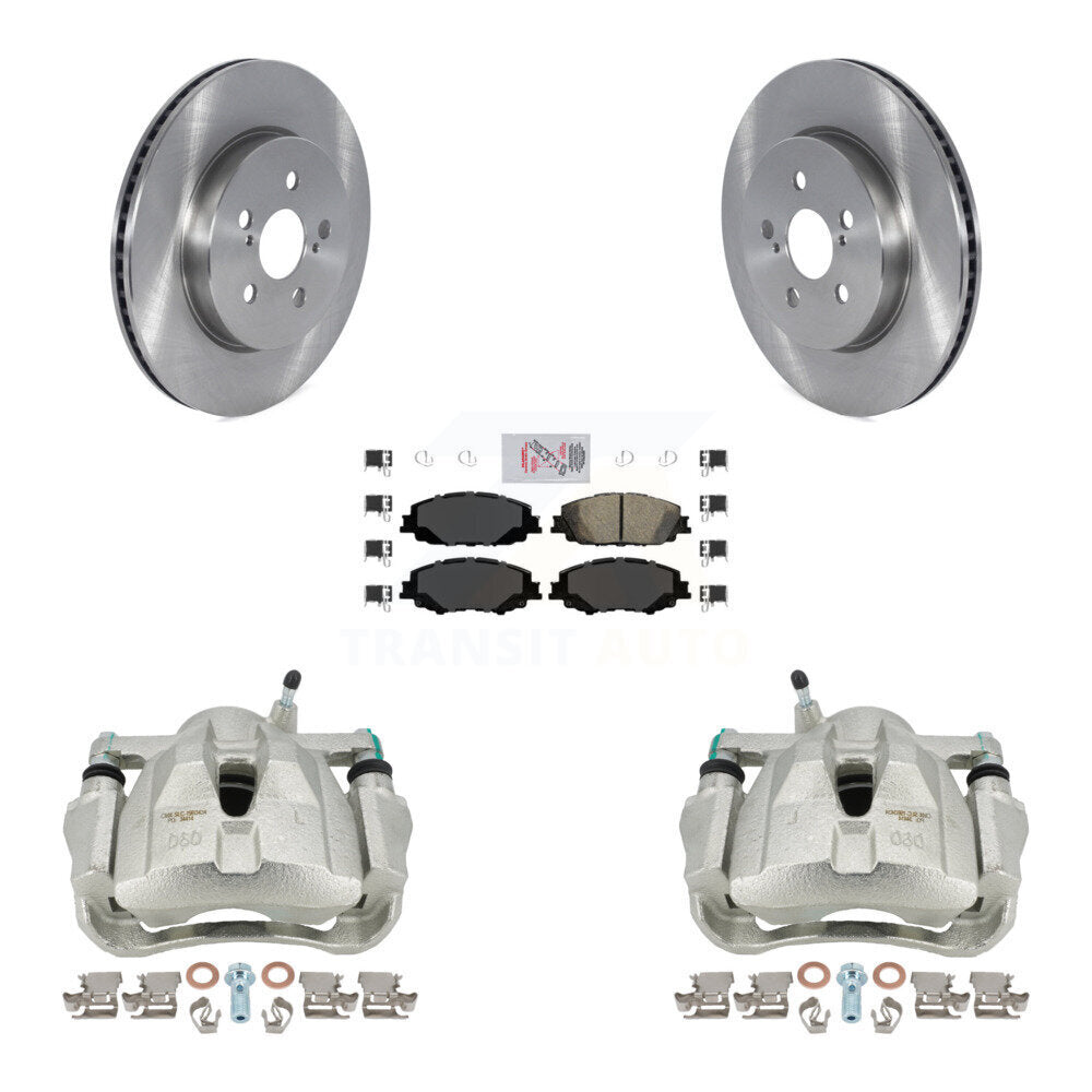 Front Disc Brake Caliper Rotors And Ceramic Pads Kit For 2019 Toyota Corolla 2.0L KC8-100565N by Transit Auto