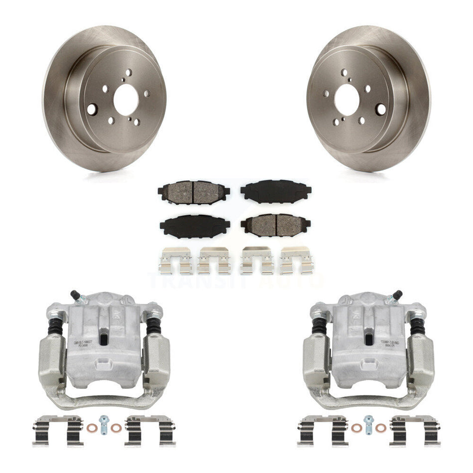 Rear Brake Caliper Rotors Semi-Metallic Pad Kit For Subaru Legacy 2.5L with Turbocharged KC8-100565S