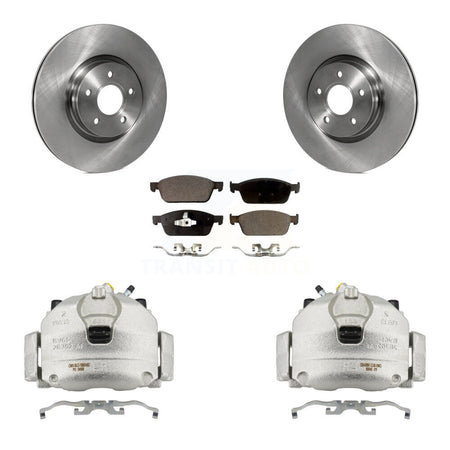Front Brake Caliper Rotor Ceramic Pad Kit For 13-18 Ford Focus With 320mm Diameter KC8-100565T