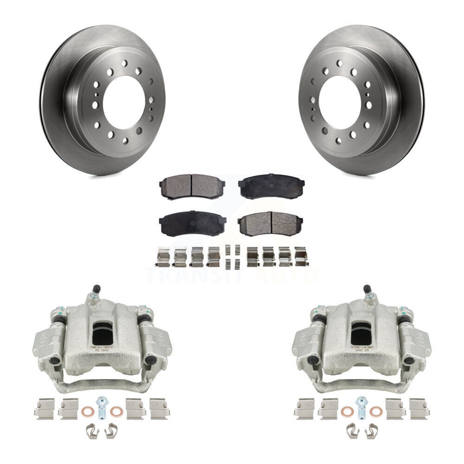 Rear Disc Brake Caliper Rotors And Semi-Metallic Pads Kit For Toyota 4Runner FJ Cruiser KC8-100566P