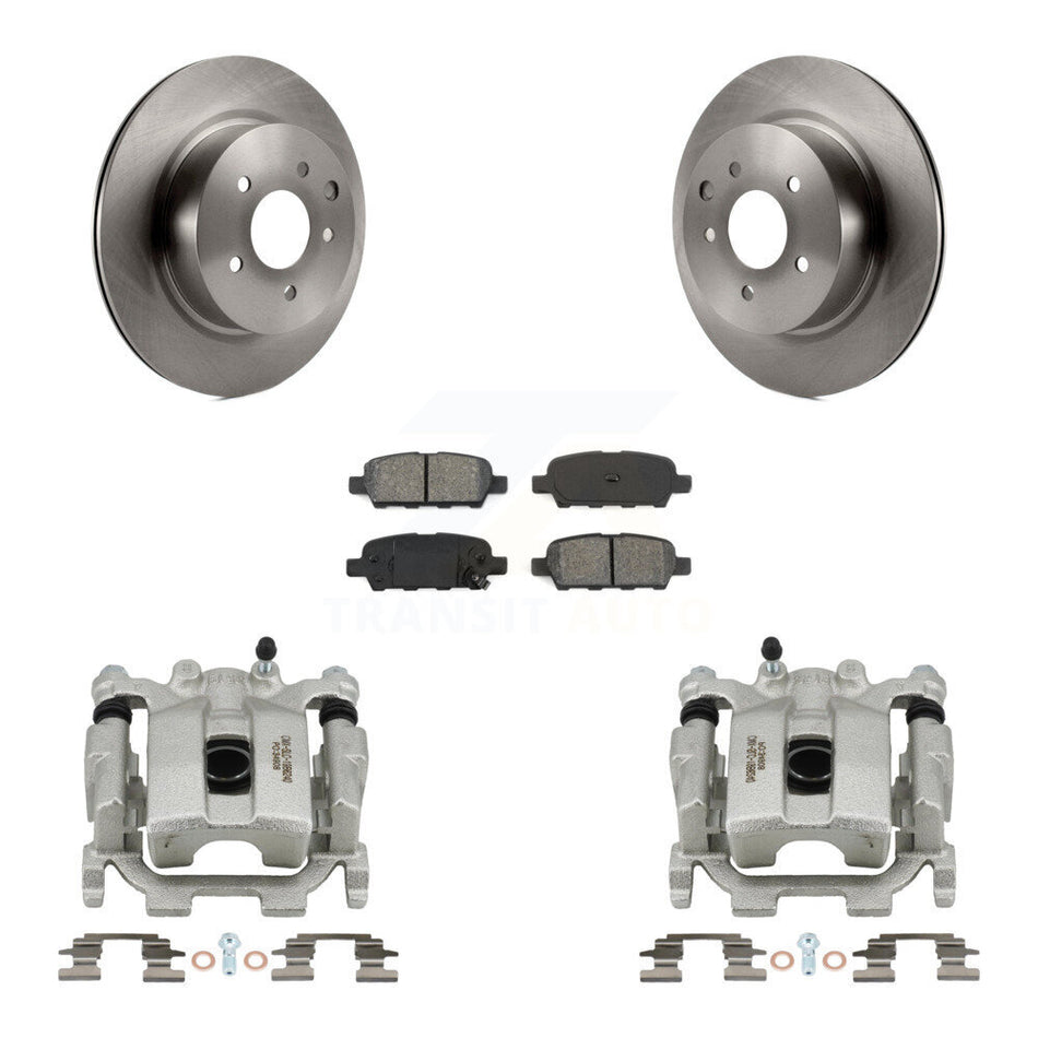 Rear Disc Brake Caliper Rotors And Semi-Metallic Pads Kit For Nissan Maxima KC8-100567S