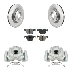 Rear Disc Brake Caliper Rotors And Semi-Metallic Pads Kit For BMW 750Li xDrive 750i 550i GT Alpina B7 760Li B7L KC8-100568S
