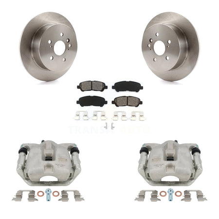 Rear Disc Brake Caliper Rotors And Semi-Metallic Pad Kit For 2008-2013 Toyota Highlander KC8-100569S
