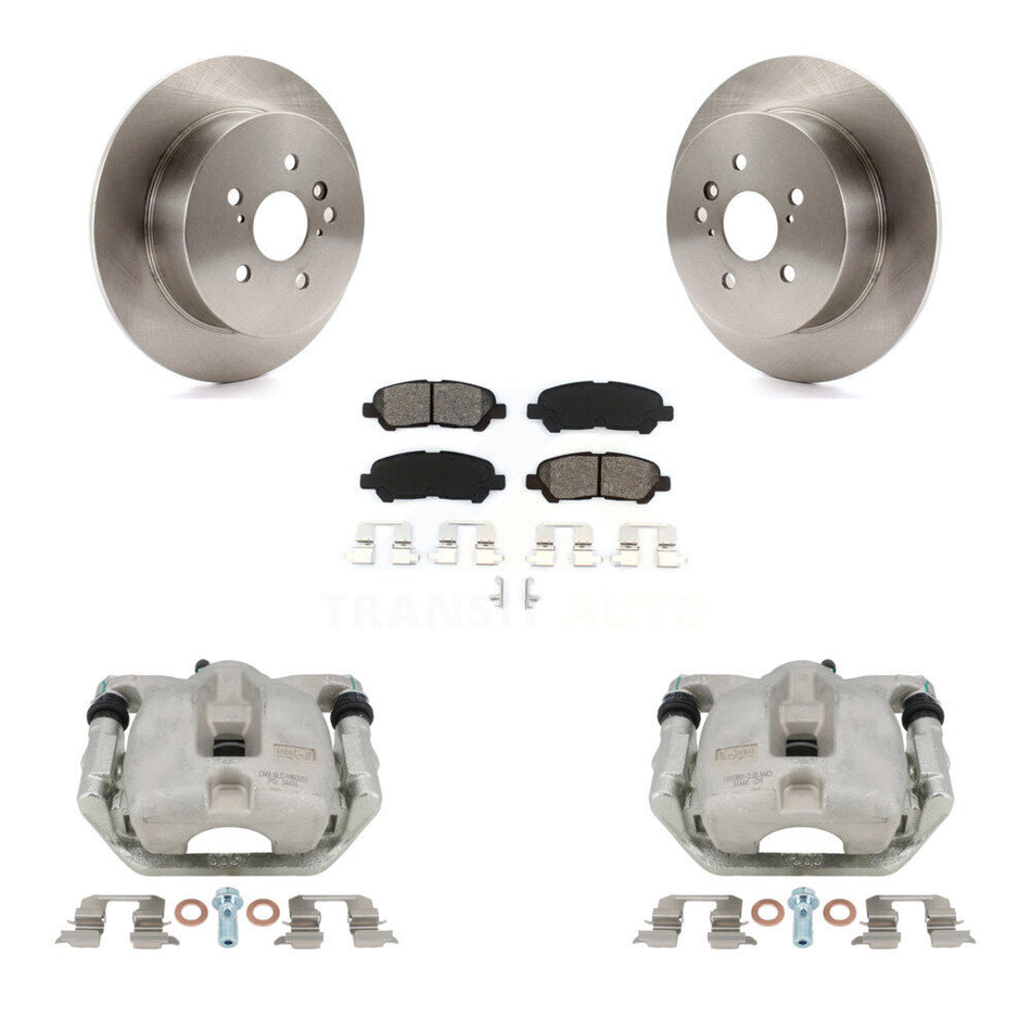 Rear Disc Brake Caliper Rotors And Semi-Metallic Pad Kit For 2008-2013 Toyota Highlander KC8-100569S