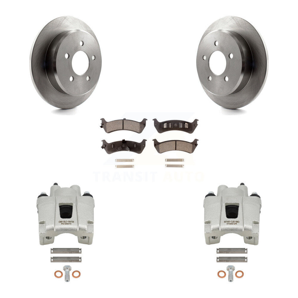 Rear Disc Brake Caliper Rotors And Semi-Metallic Pads Kit For 2001 Mercury Mountaineer From 01 02 KC8-100570P