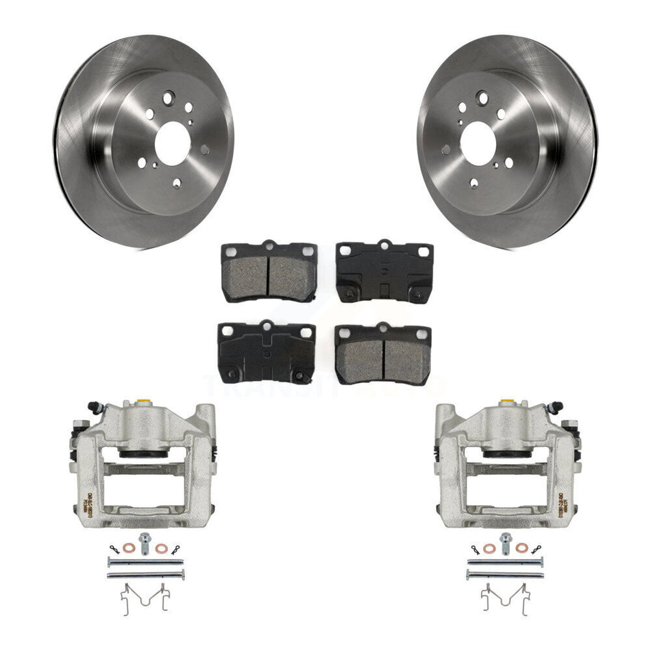 Rear Brake Caliper Rotors Semi-Metallic Pad Kit For Lexus IS350 GS350 GS450h GS430 GS460 KC8-100570S