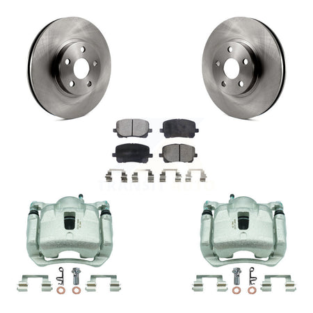 Front Disc Brake Caliper Rotors & Ceramic Pad Kit For Toyota Corolla Matrix Pontiac Vibe KC8-100570T