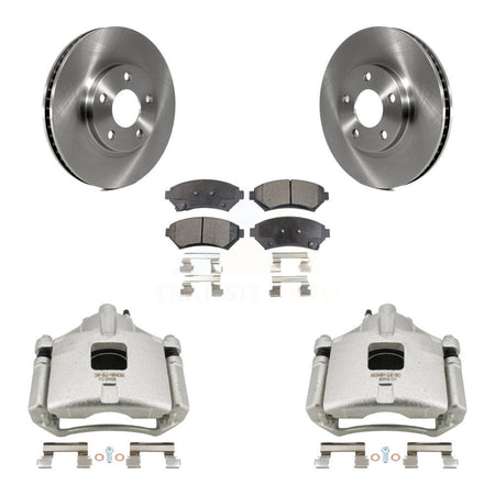 Front Brake Caliper Rotor Ceramic Pad Kit For Chevrolet Impala Buick LeSabre Monte Carlo KC8-100572T