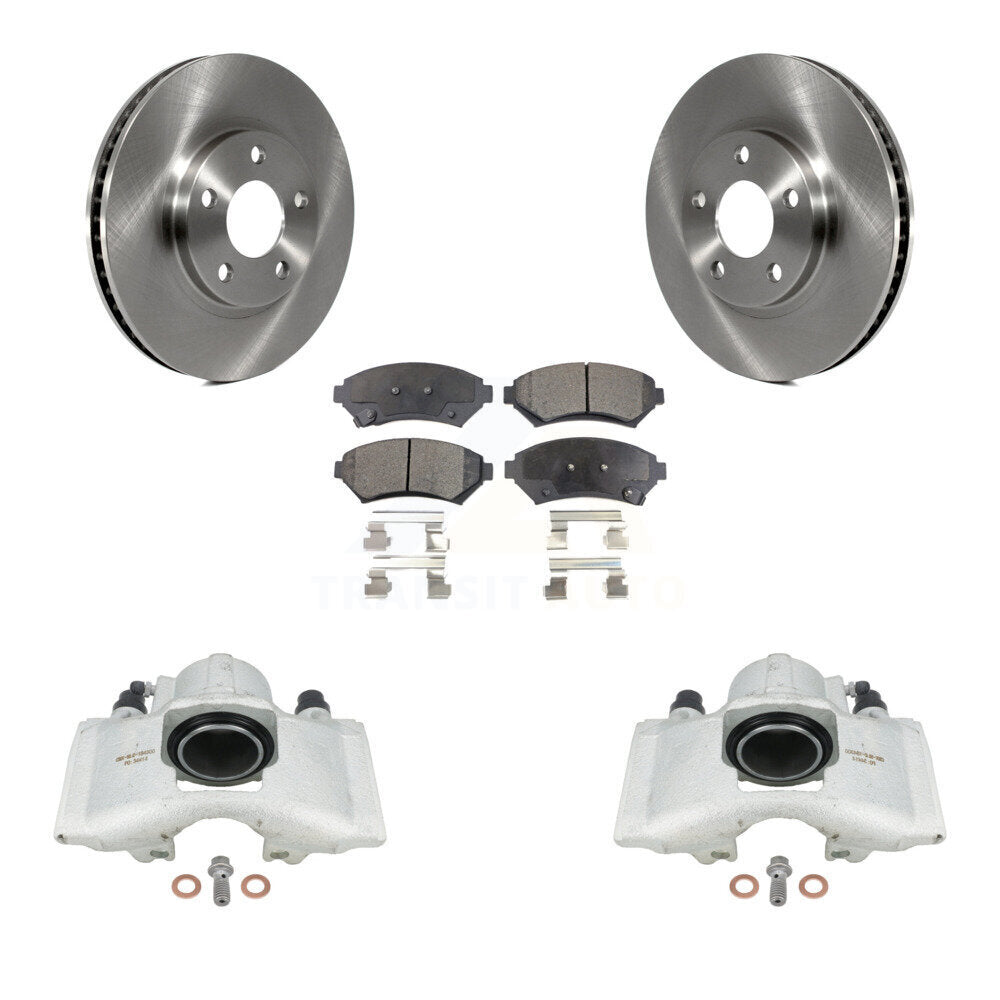 Front Disc Brake Caliper Rotors And Ceramic Pads Kit For 1997-1999 Cadillac DeVille rear brakes With Heavy Duty Brakes KC8-100573T by Transit Auto