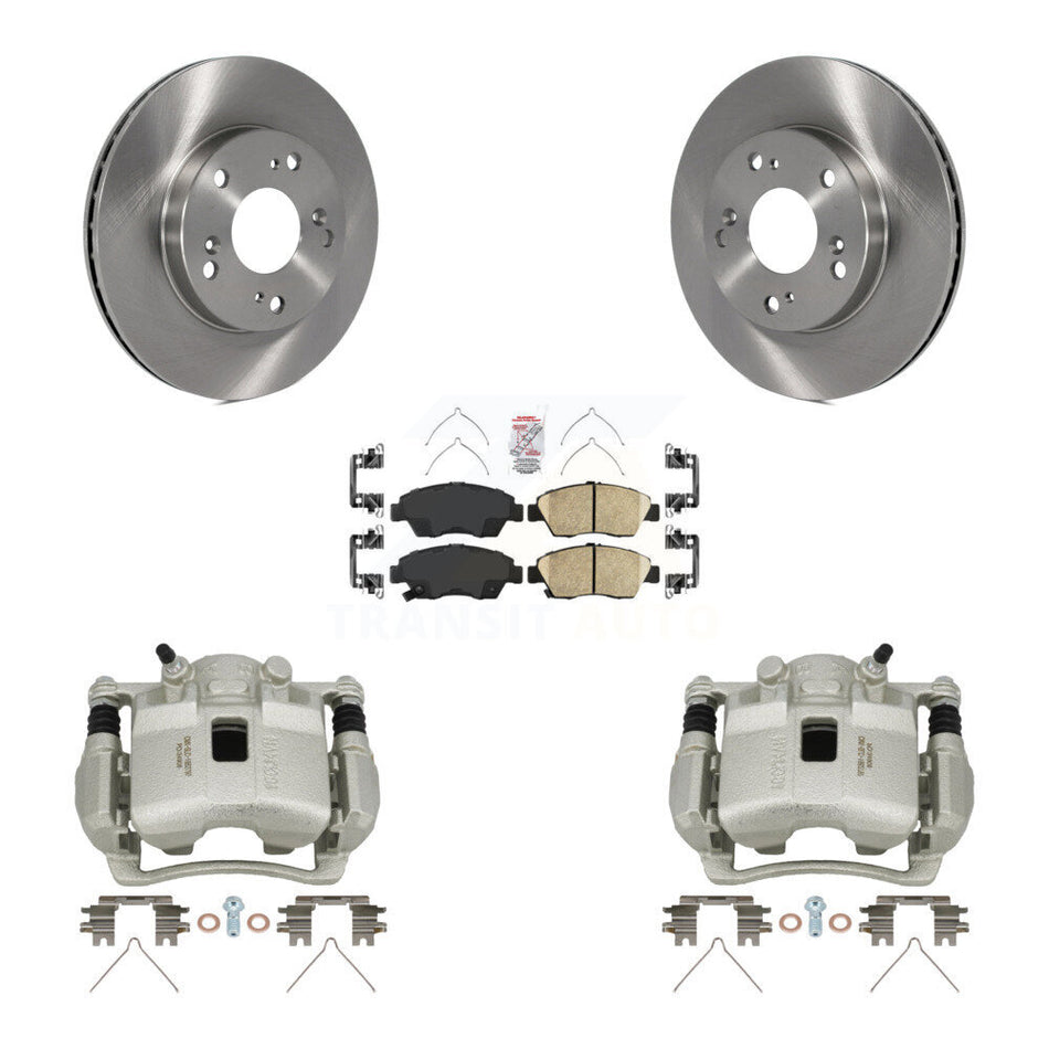 Front Disc Brake Caliper Rotors And Ceramic Pads Kit For Honda Civic Acura RSX KC8-100574N