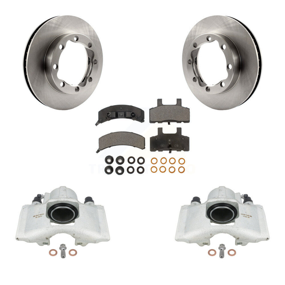 Front Disc Brake Caliper Rotors And Ceramic Pads Kit For 1994 K1500 Suburban Chevrolet GMC With 8 Lug Wheels GAS engine KC8-100574T