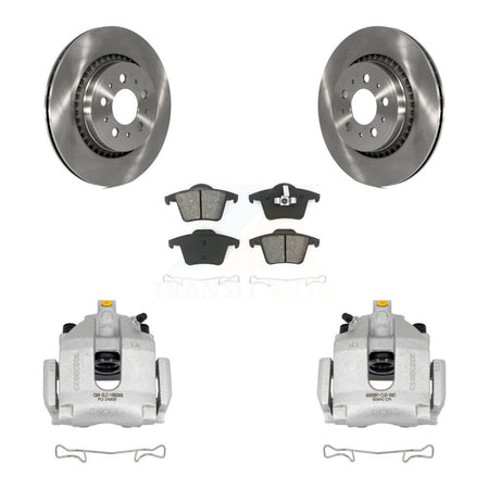 Rear Disc Brake Caliper Rotors And Semi-Metallic Pads Kit For 2003-2014 Volvo XC90 KC8-100575S