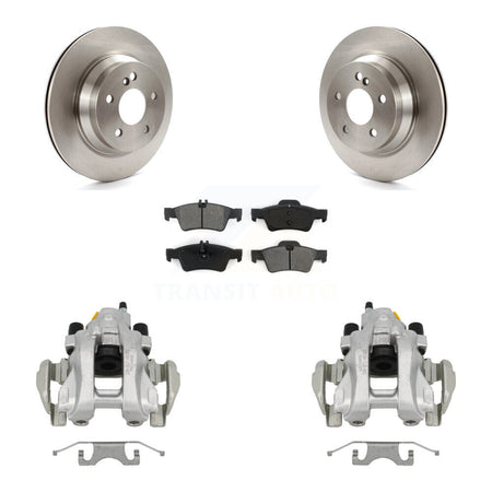 Rear Brake Caliper Rotor & Semi-Metallic Pad Kit For Mercedes-Benz E350 E500 E320 CLS550 KC8-100576S