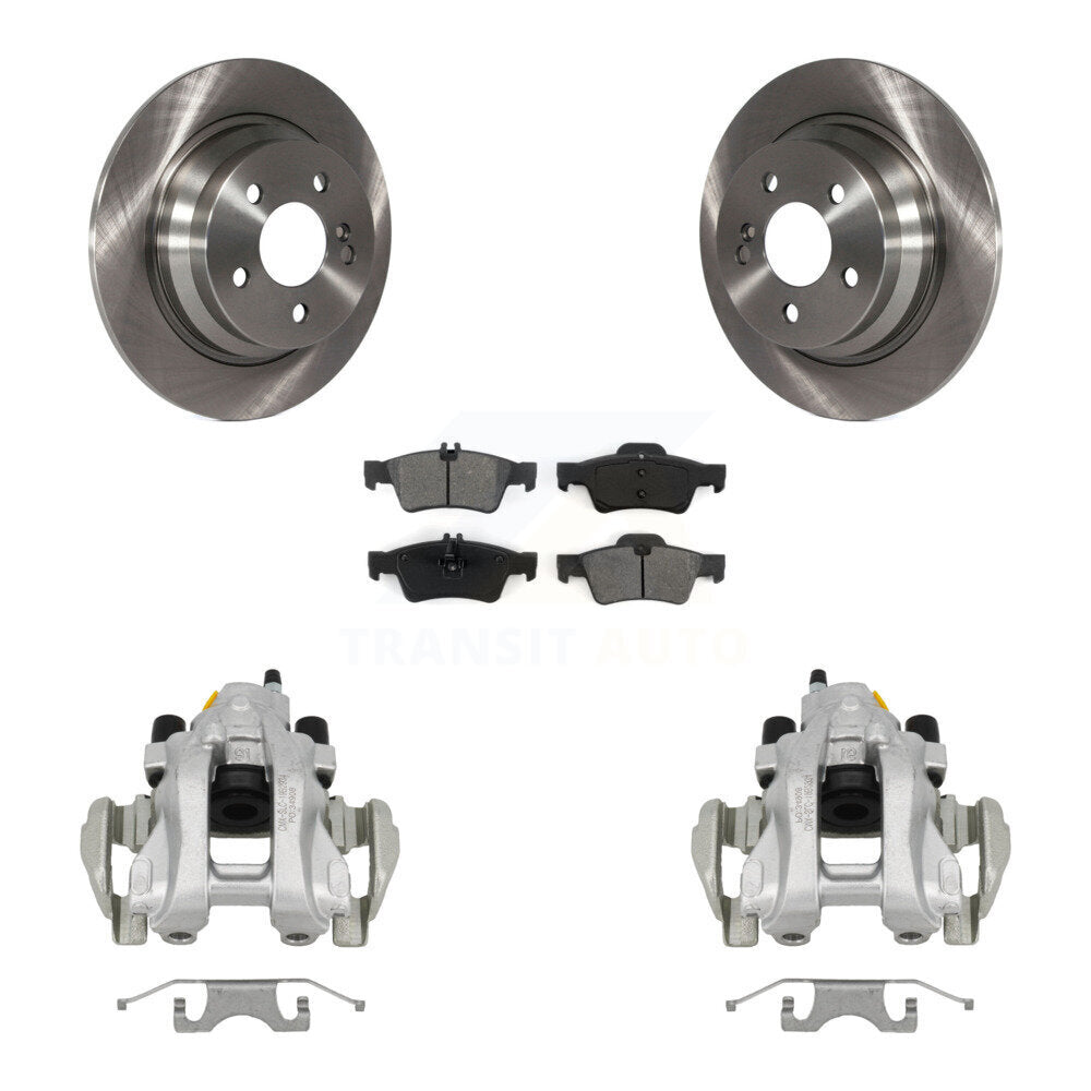 Rear Disc Brake Caliper Rotor And Semi-Metallic Pad Kit For Mercedes-Benz E350 E320 E500 KC8-100577S