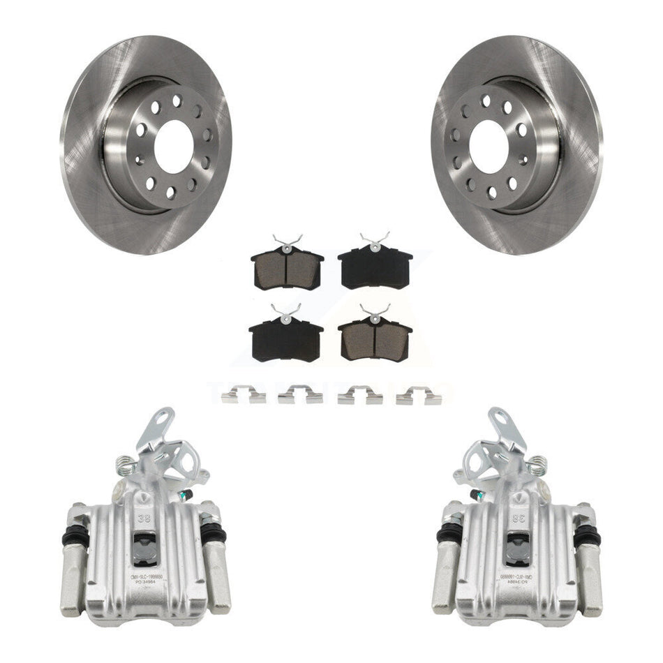 Rear Disc Brake Caliper Rotor Ceramic Pad Kit For Audi A3 With 272mm Diameter KC8-100579C