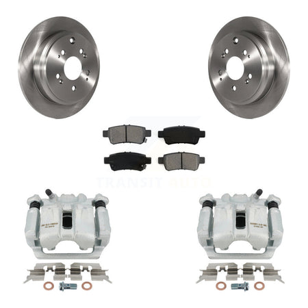 Rear Disc Brake Caliper Rotors And Semi-Metallic Pads Kit For 2005-2010 Honda Odyssey KC8-100579S by Transit Auto