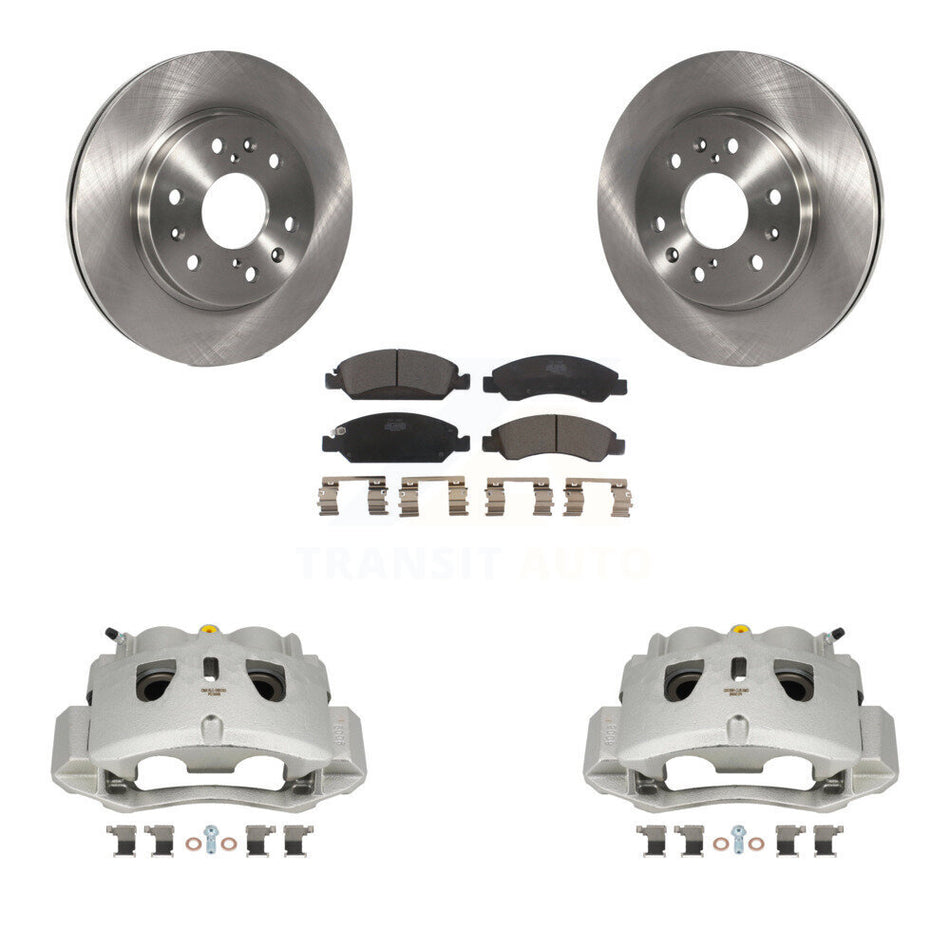 Front Brake Caliper Rotor & Ceramic Pad Kit For Chevrolet Suburban With 2 Piston KC8-100580T
