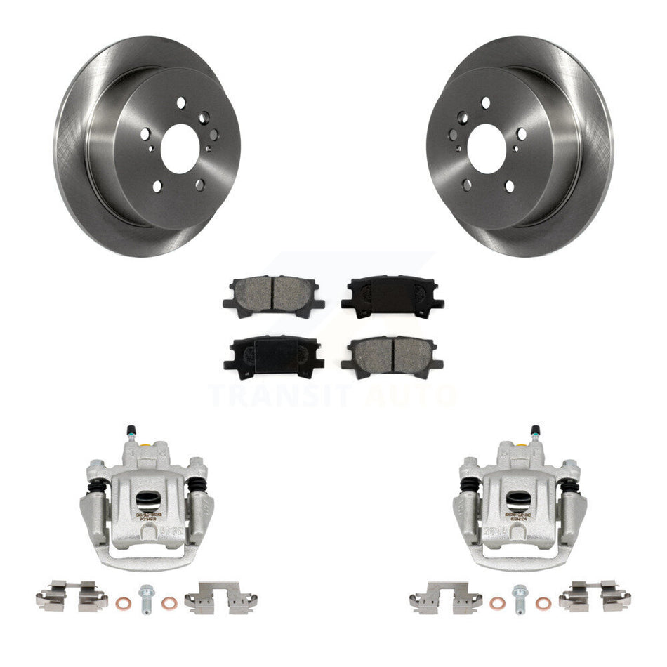 Rear Disc Brake Caliper Rotors And Semi-Metallic Pads Kit For Toyota Highlander KC8-100581S