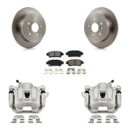 Rear Disc Brake Caliper Rotors And Semi-Metallic Pads Kit For 2004-2010 Toyota Sienna KC8-100583S