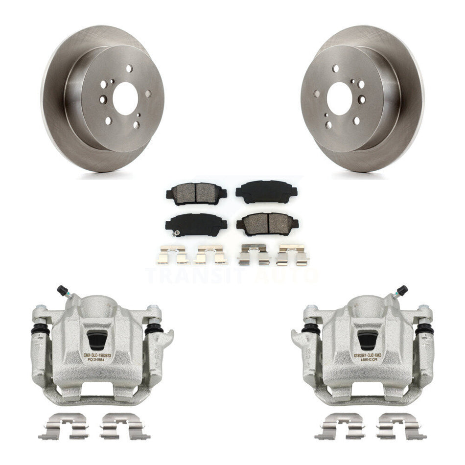 Rear Disc Brake Caliper Rotors And Semi-Metallic Pads Kit For 2004-2010 Toyota Sienna KC8-100583S
