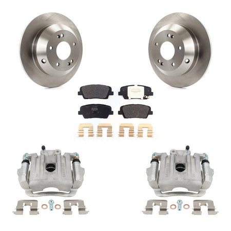 Rear Brake Caliper Rotors & Semi-Metallic Pad Kit For Kia Sorento Hyundai Santa Fe Sport KC8-100584P