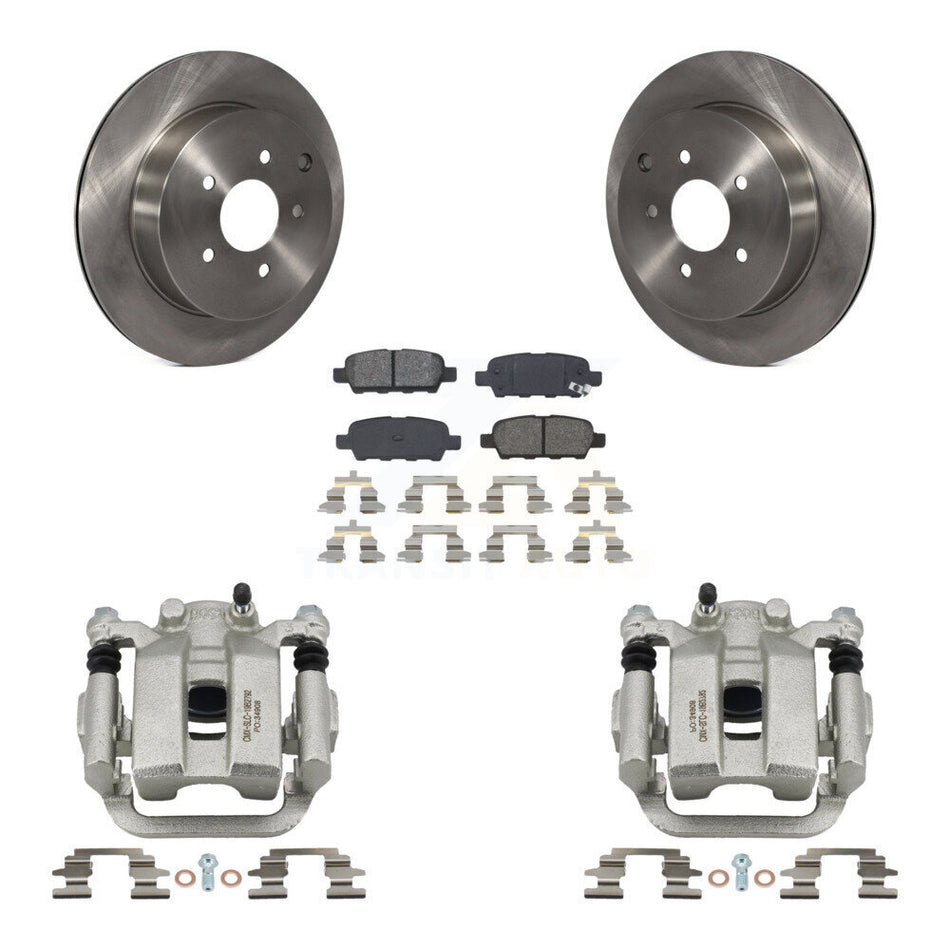 Rear Disc Brake Caliper Rotors And Semi-Metallic Pads Kit For Nissan Murano Quest KC8-100584S