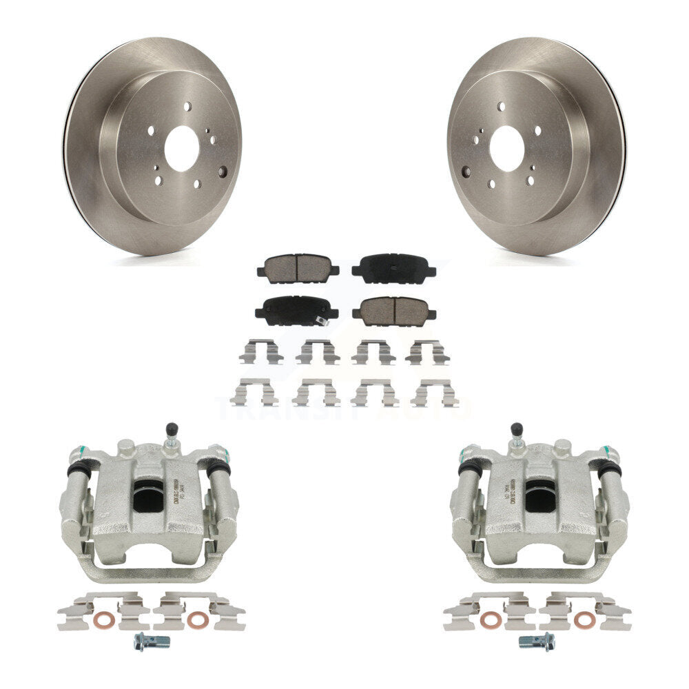 Rear Disc Brake Caliper Rotors And Ceramic Pads Kit For 2009-2013 Suzuki Grand Vitara KC8-100585C by Transit Auto