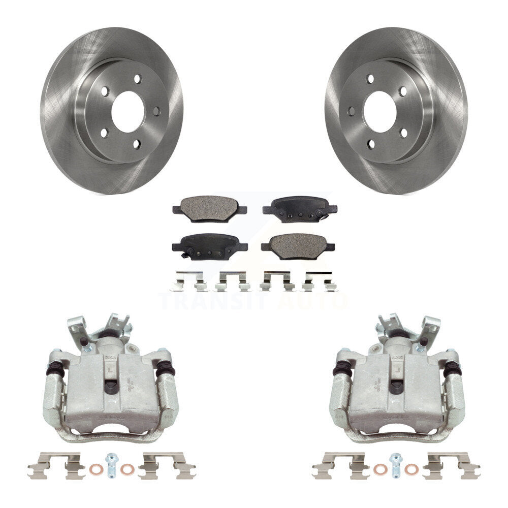 Rear Brake Caliper Rotor Semi-Metallic Pad Kit For Chevrolet Malibu Pontiac Cobalt G5 G6 KC8-100585P