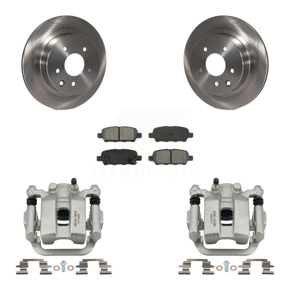 Rear Disc Brake Caliper Rotors And Semi-Metallic Pads Kit For INFINITI G35 KC8-100585S