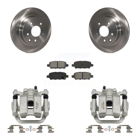 Rear Disc Brake Caliper Rotors And Semi-Metallic Pads Kit For INFINITI G35 KC8-100585S