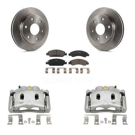 Front Disc Brake Caliper Rotor Ceramic Pad Kit For 2007 GMC Sierra 1500 rear brakes KC8-100585T