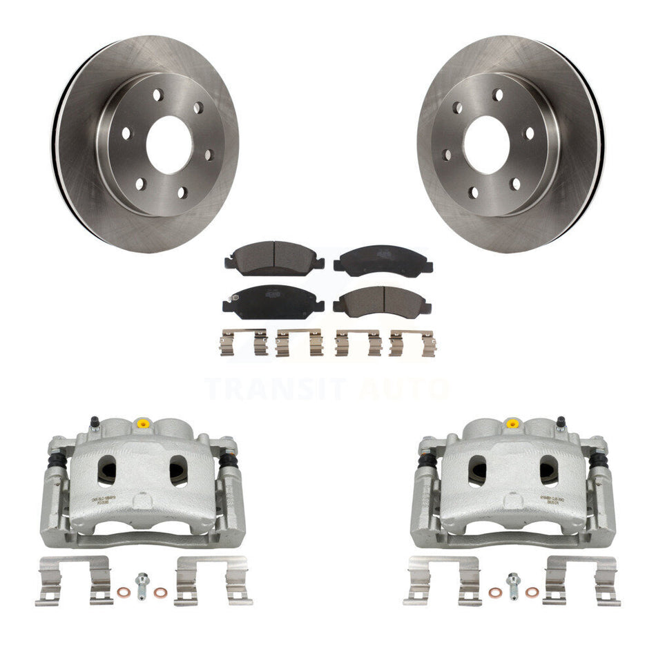 Front Disc Brake Caliper Rotor Ceramic Pad Kit For 2007 GMC Sierra 1500 rear brakes KC8-100585T