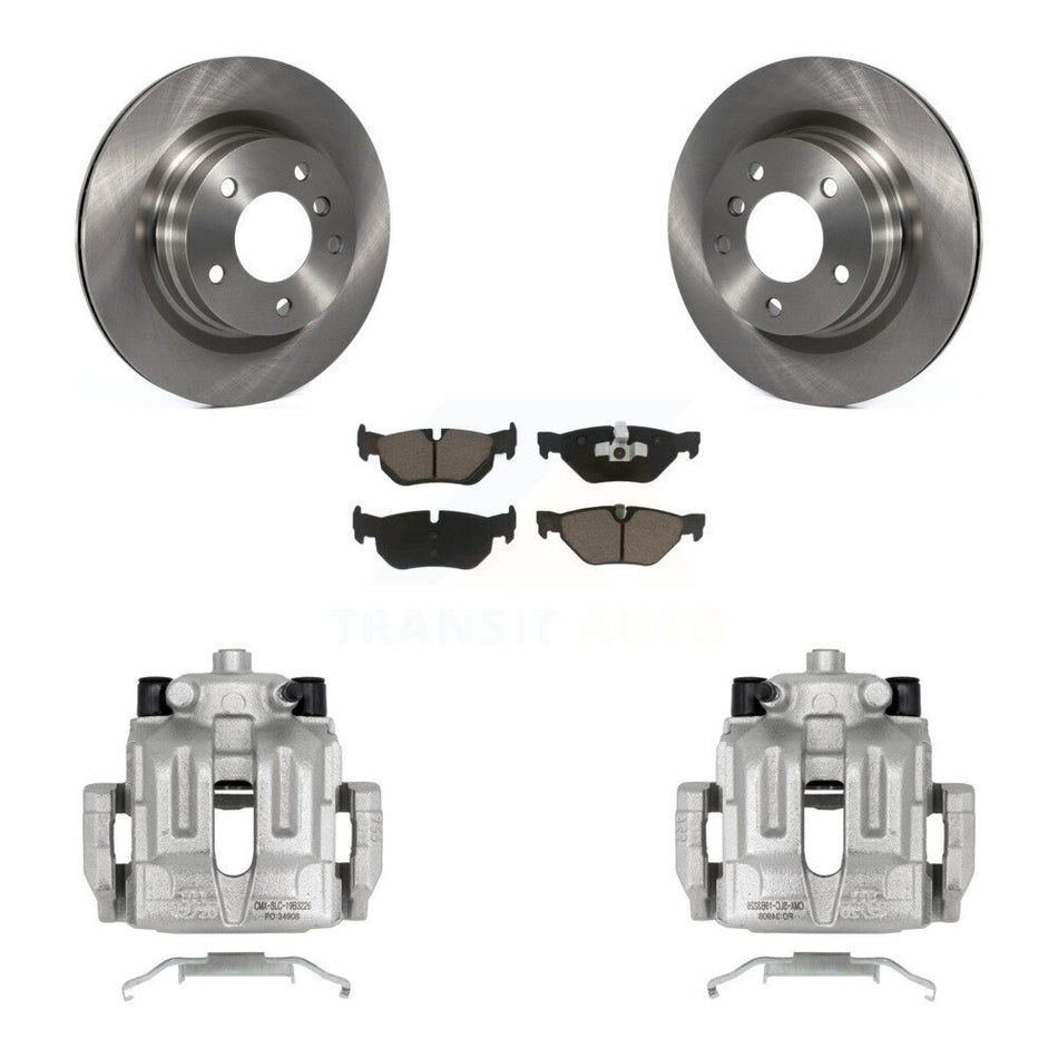 Rear Disc Brake Caliper Rotors And Ceramic Pads Kit For BMW 328i 325i 323i KC8-100586C